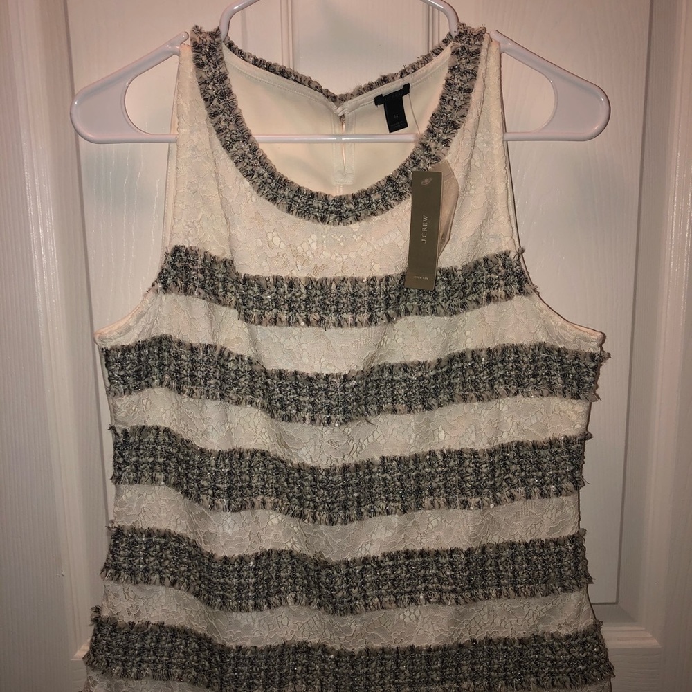 Jcrew White lace professional Work Top-NWT